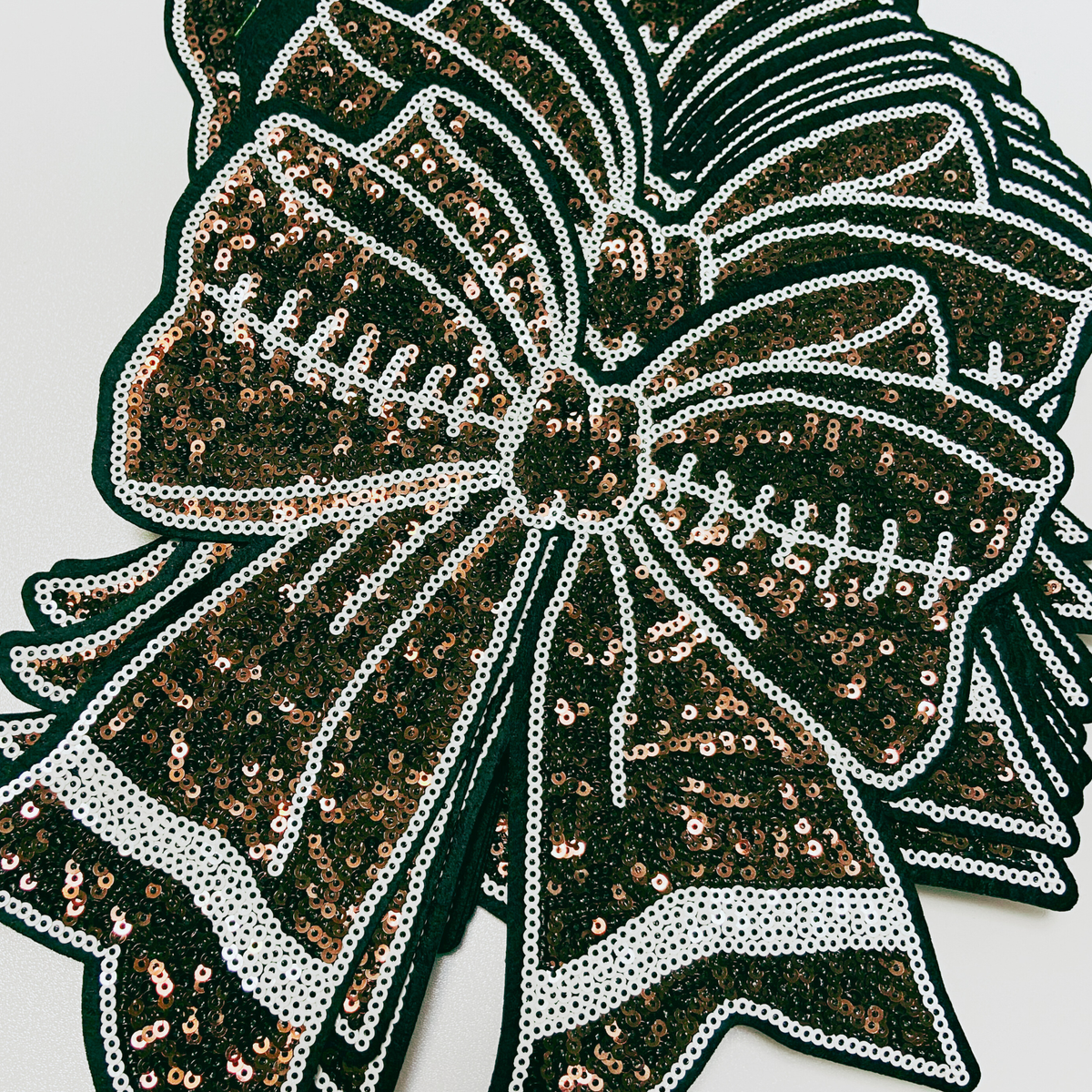 Football Bow - SEQUIN Patch