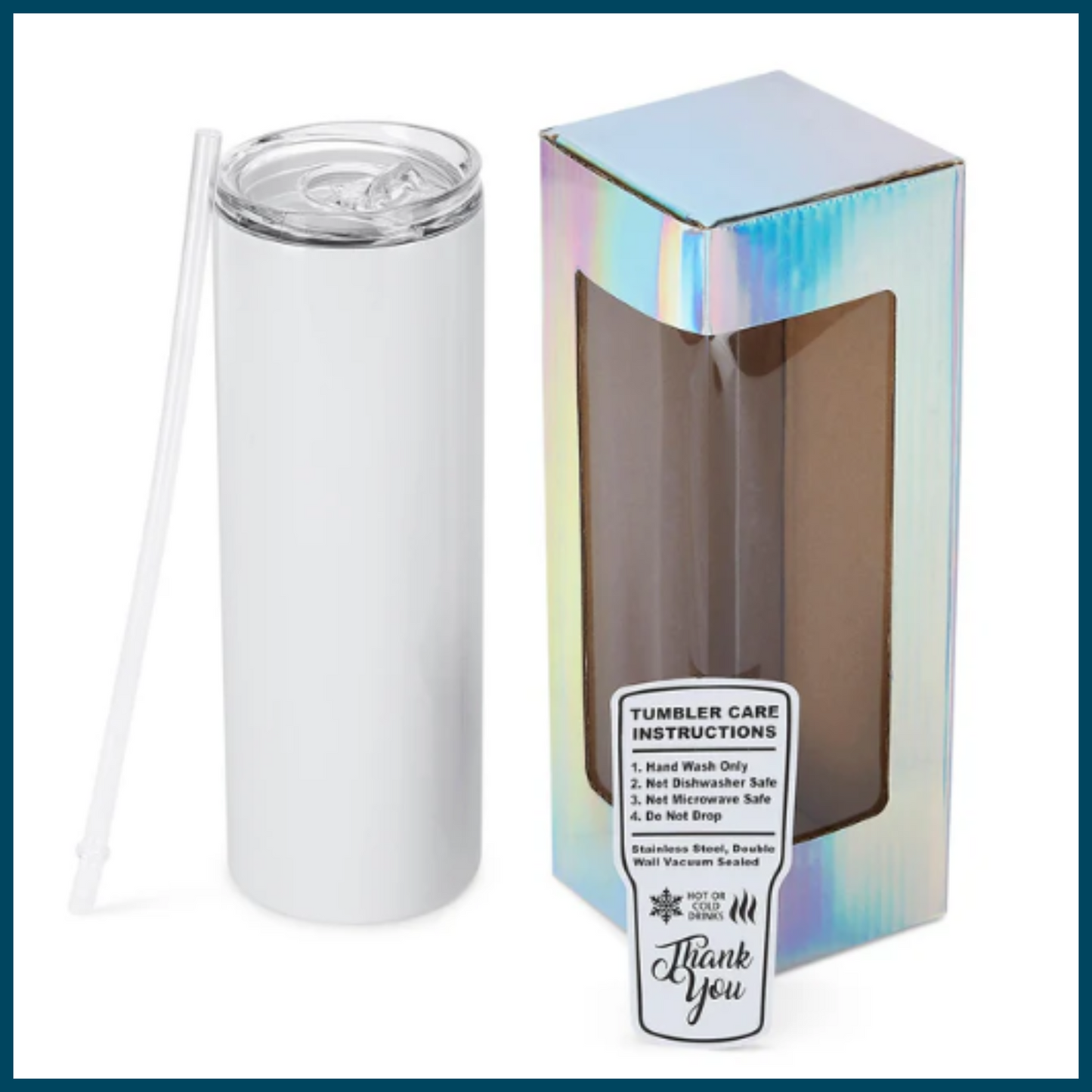 Sublimation Skinny Tumbler- 20oz.