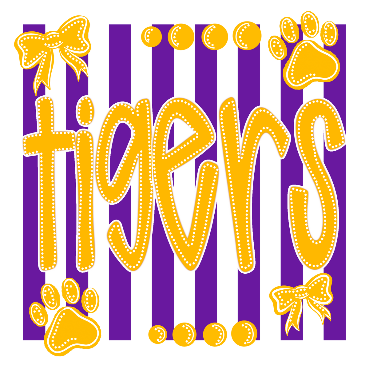Tigers School Spirit Stipes