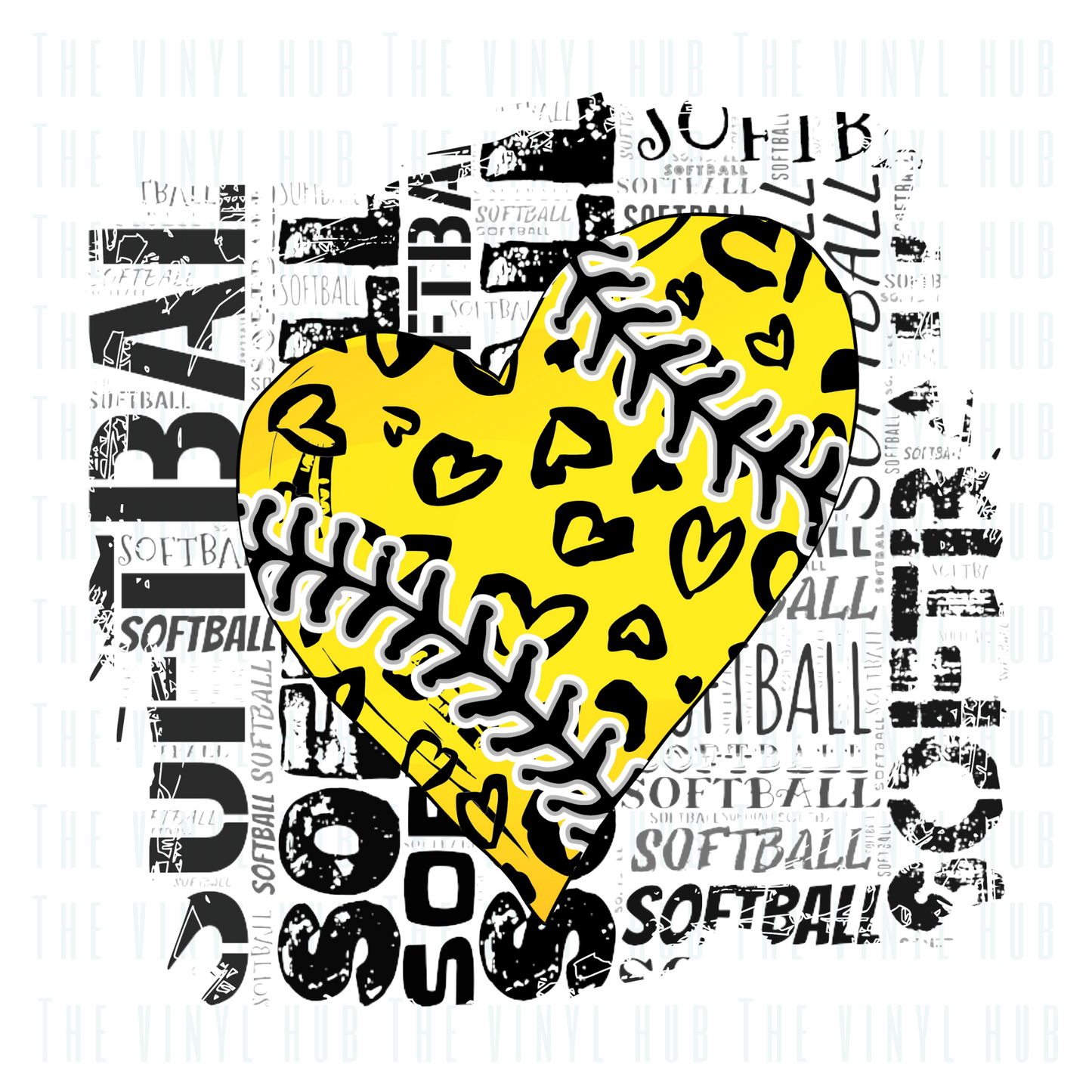 Softball Word Art Ready to Press Transfer